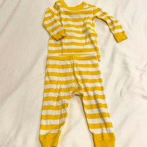 Hanna Anderson Striped Yellow Pajamas 18-24M